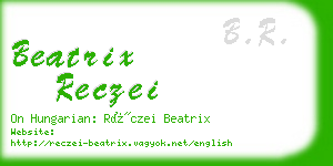 beatrix reczei business card